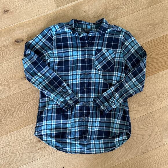Eddie Bauer Tops - Eddie Bauer - Plaid Flannel Button Down Shirt in Blue